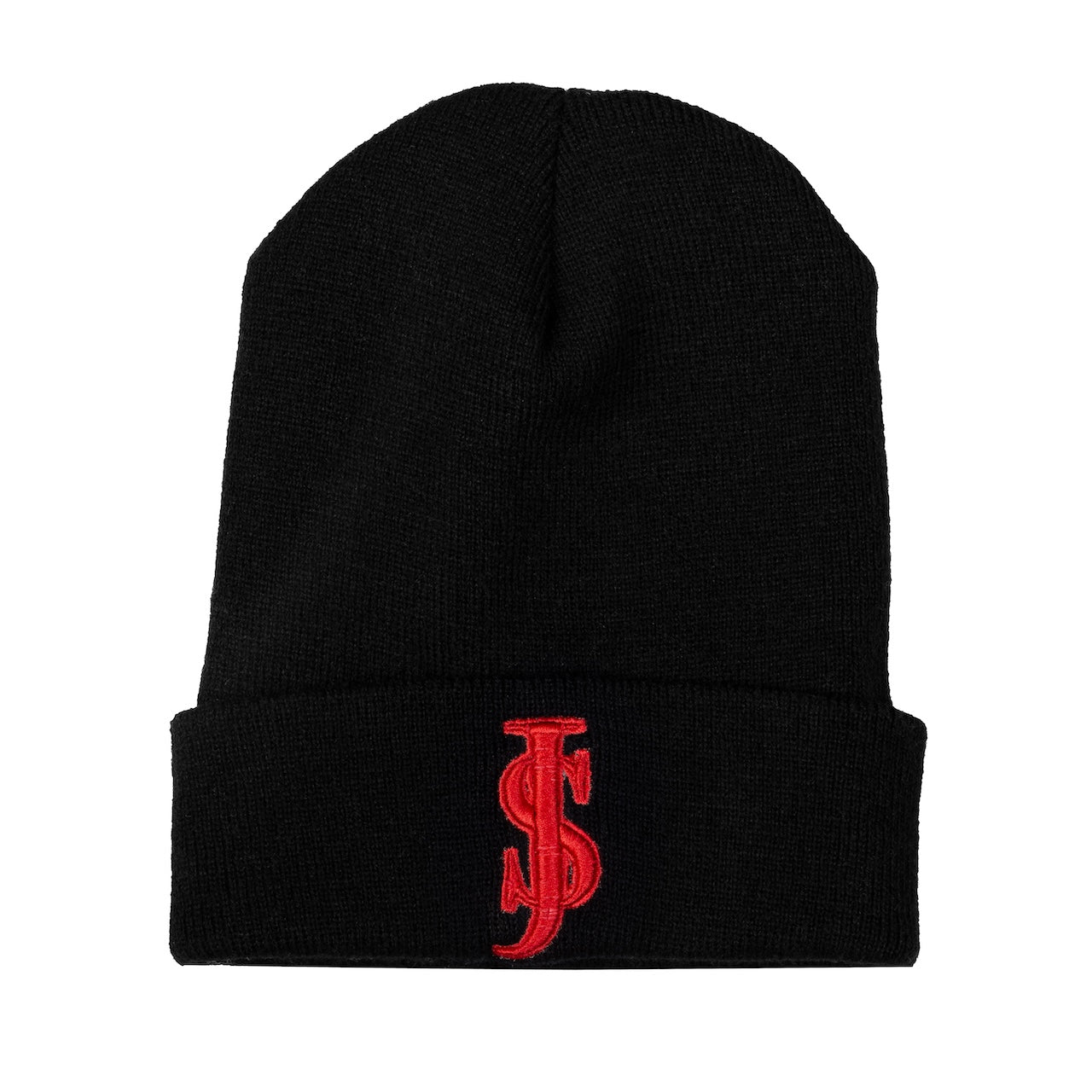 San Jose Beanie Black W/Red